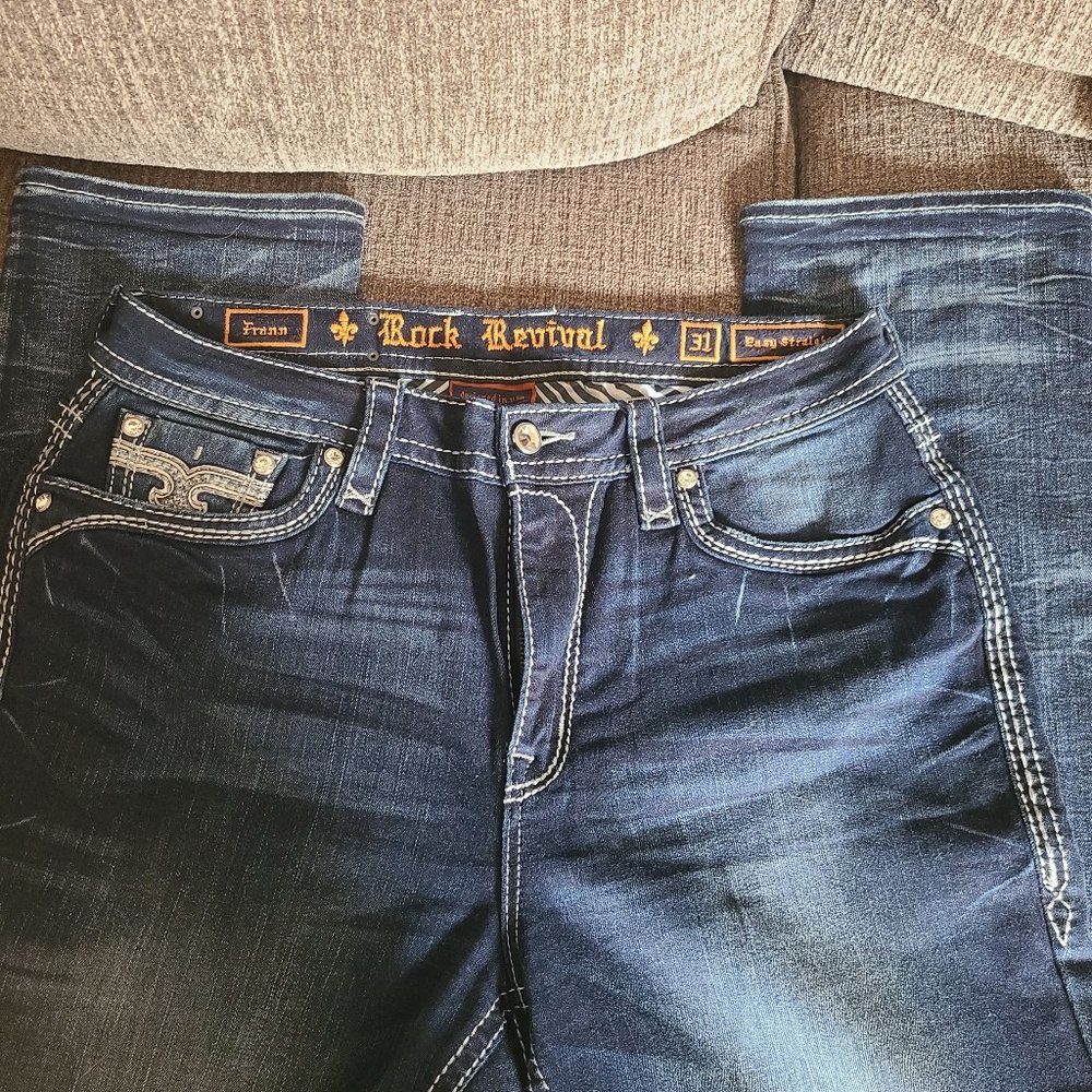 Rock Revival, Size 31, Frann Easy Straight Stretch Skinny jeans - Brand New !!